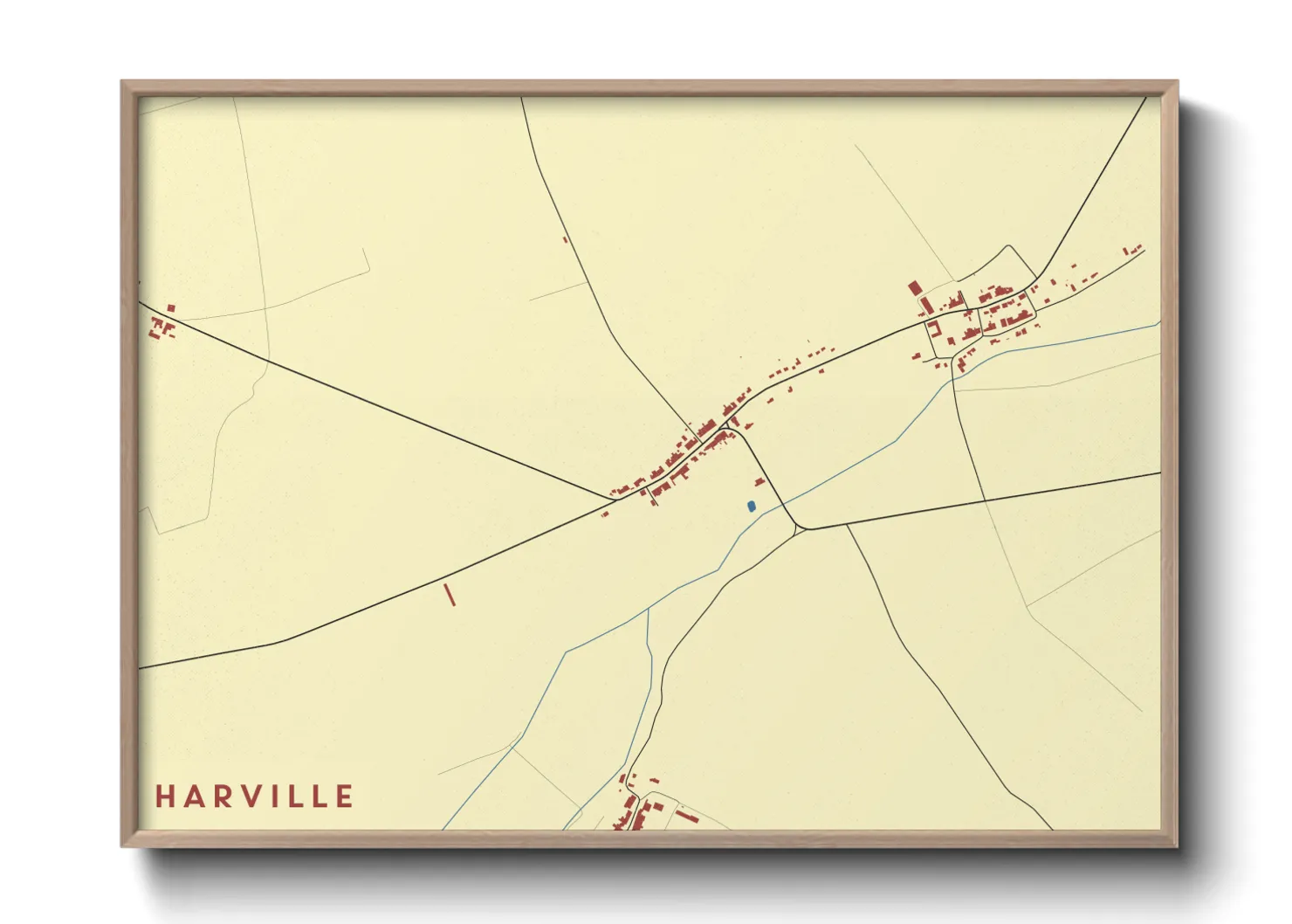 Une affiche de carte sur Harville