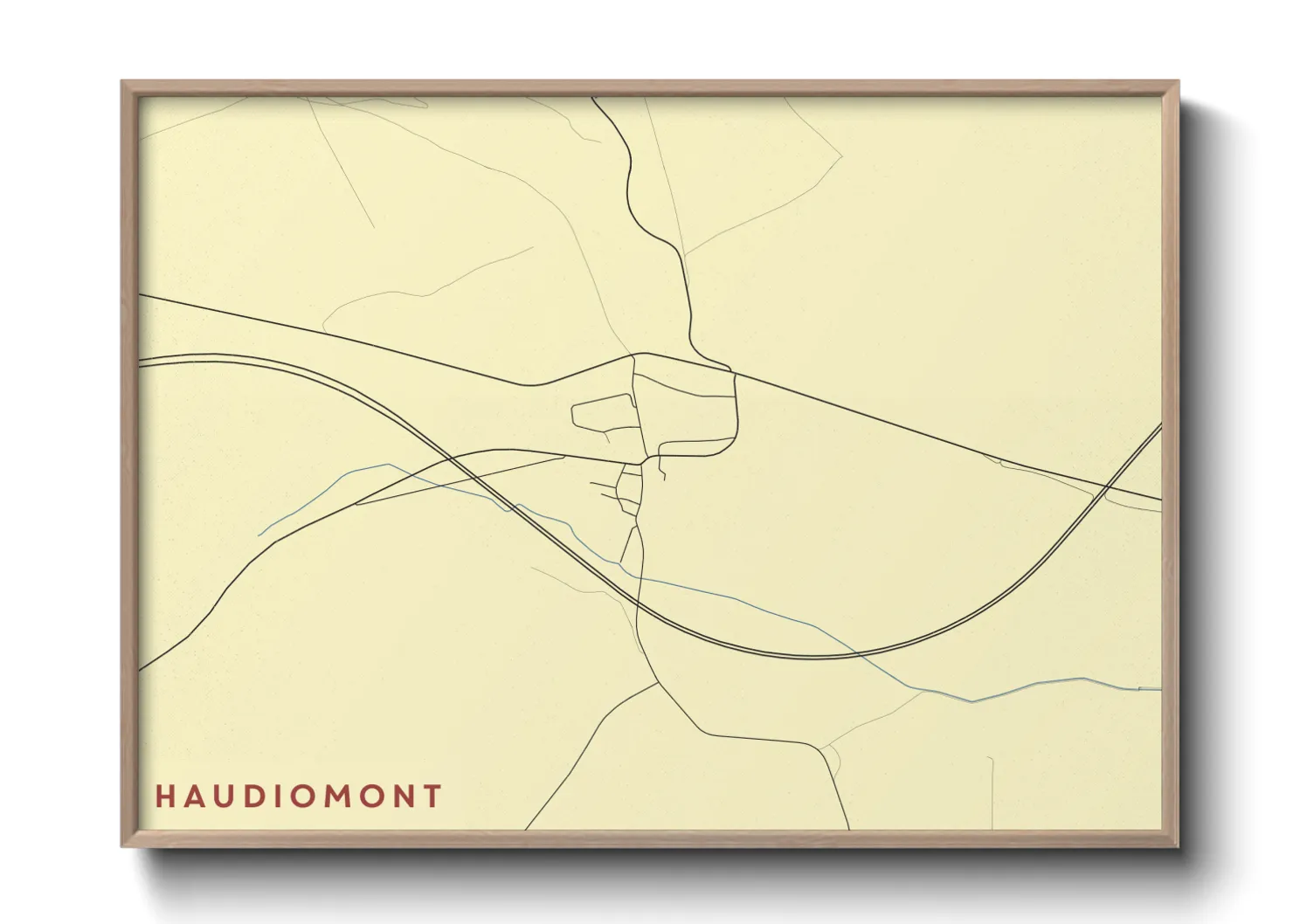 Une affiche de carte sur Haudiomont