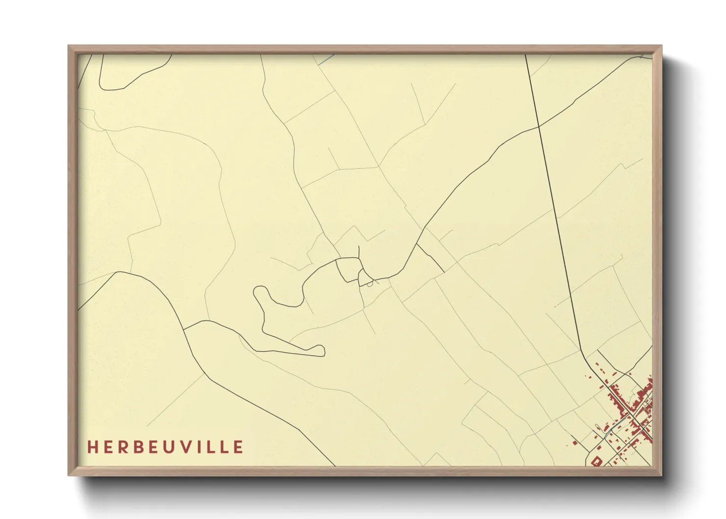 Une affiche de carte sur Herbeuville