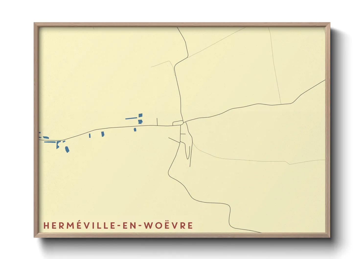 Une affiche de carte sur Herméville-en-Woëvre