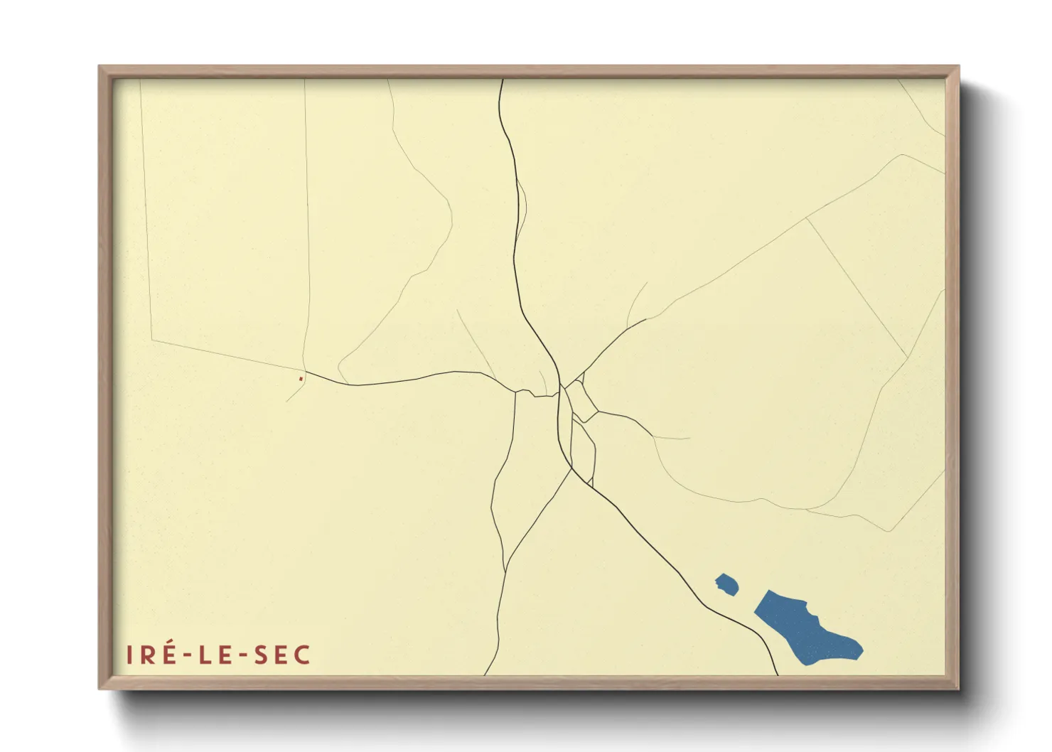 Une affiche de carte sur Iré-le-Sec