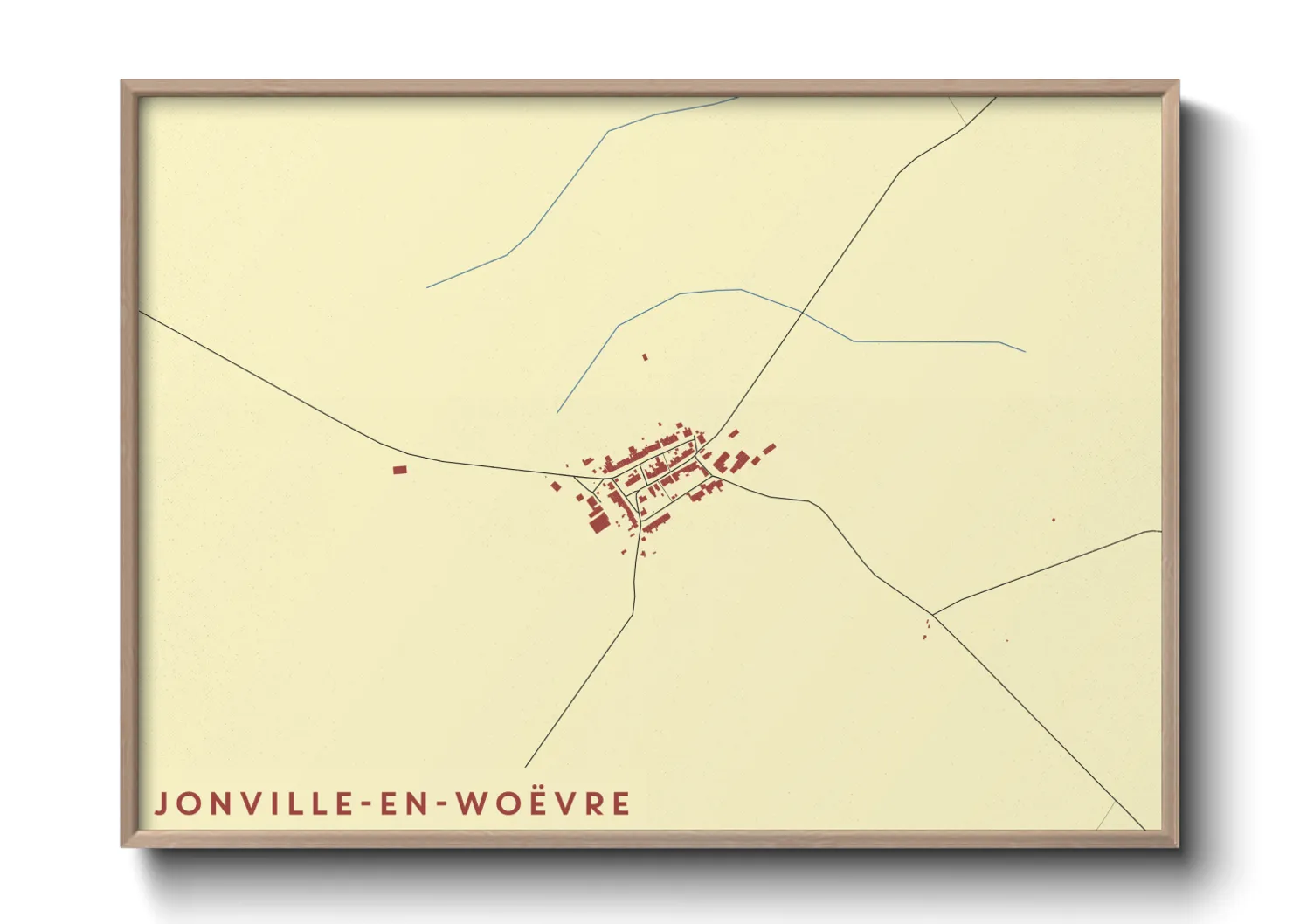 Une affiche de carte sur Jonville-en-Woëvre