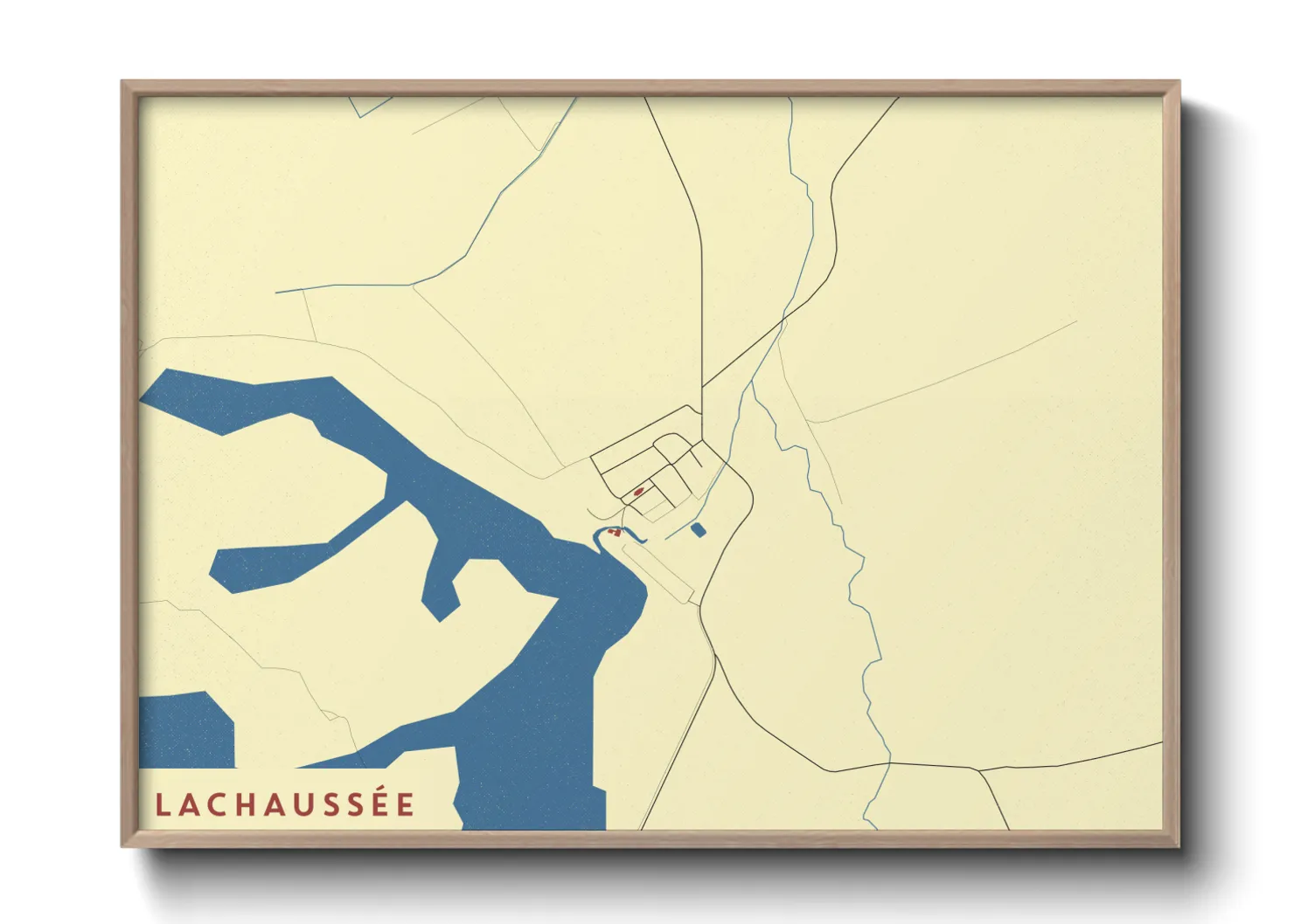Une affiche de carte sur Lachaussée