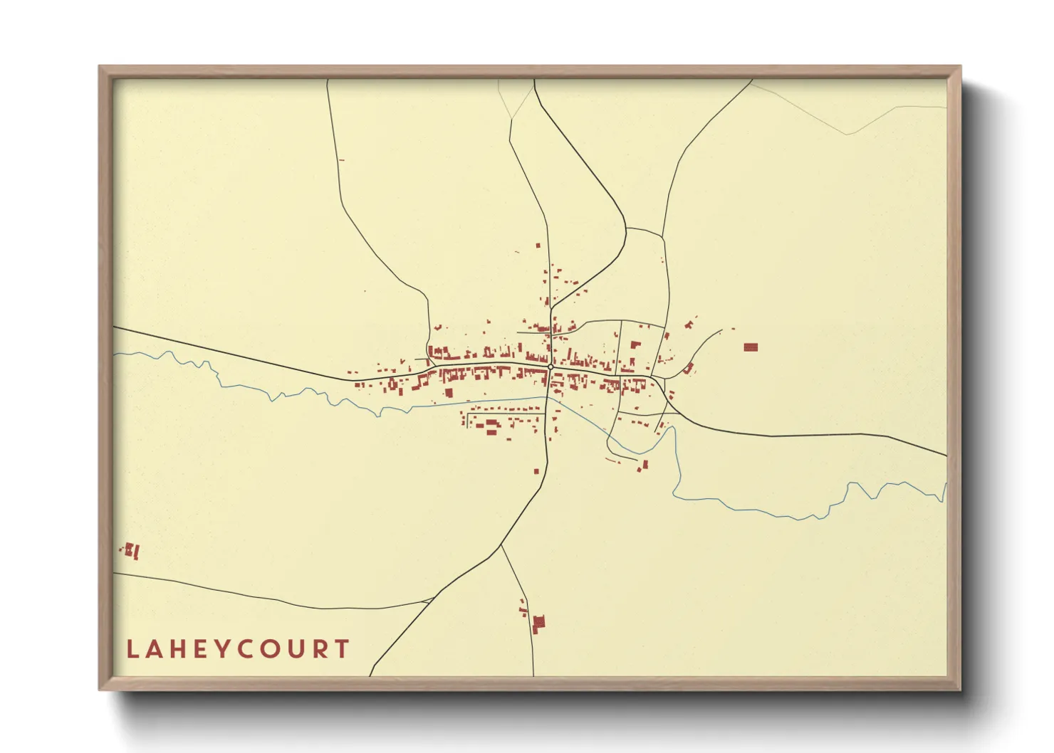 Une affiche de carte sur Laheycourt