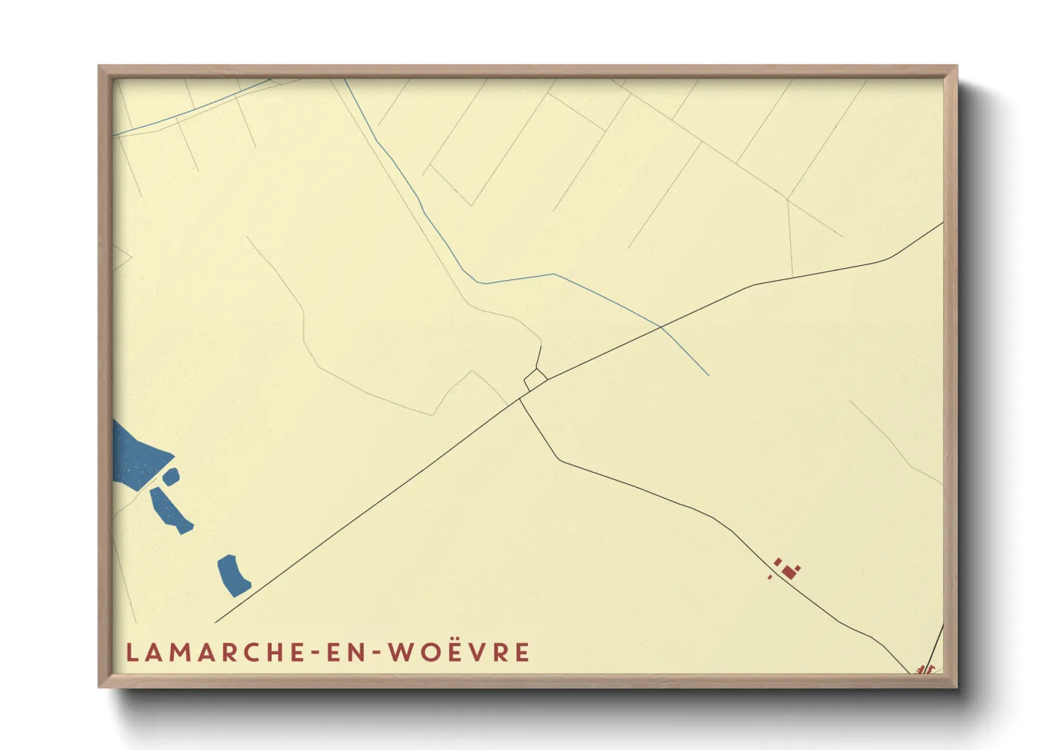 Une affiche de carte sur Lamarche-en-Woëvre