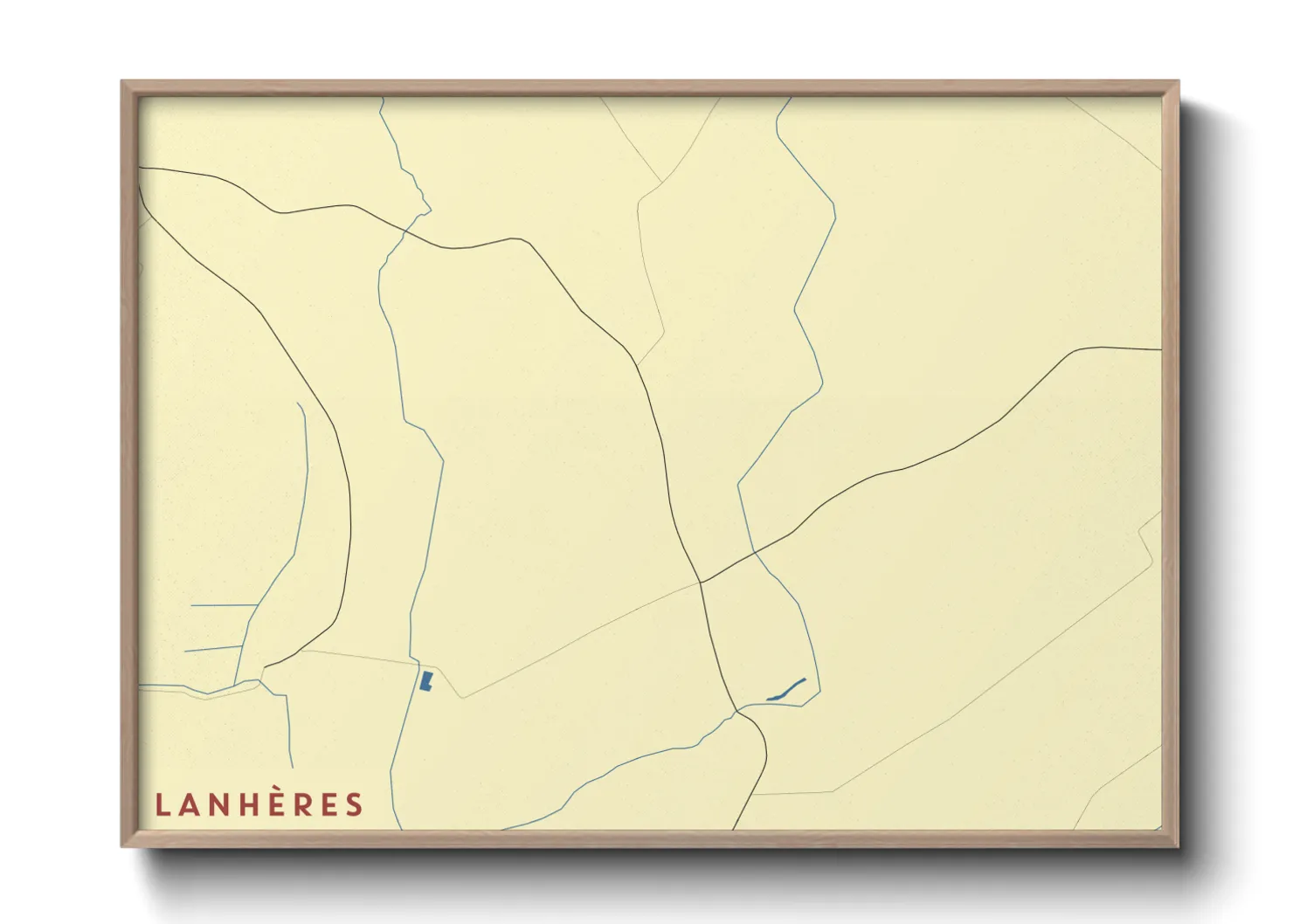Une affiche de carte sur Lanhères