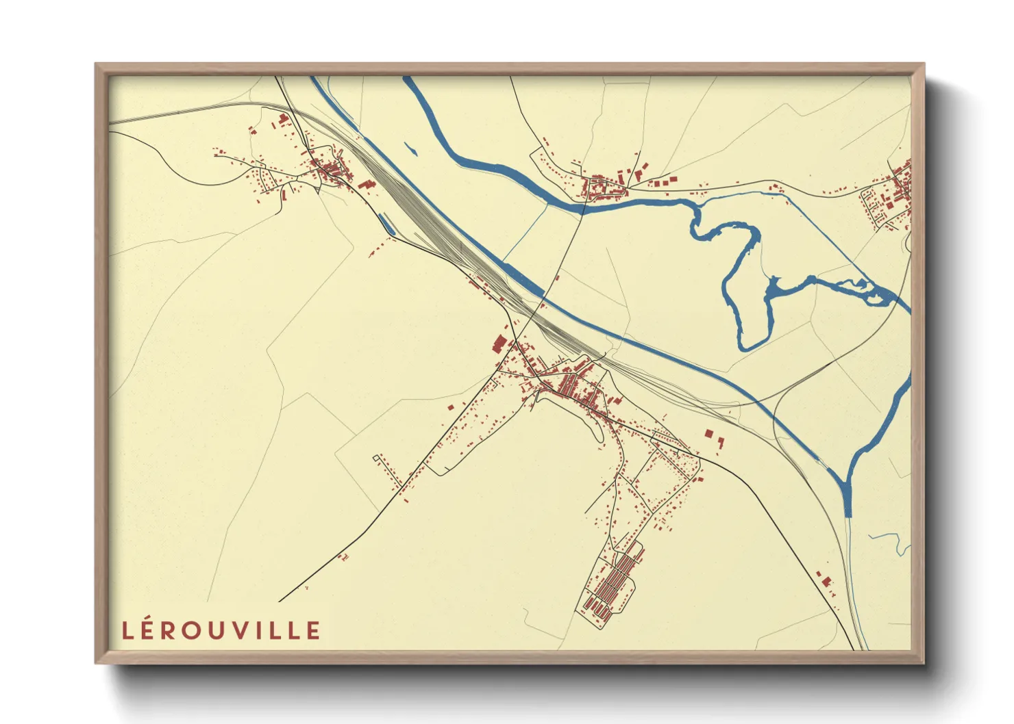 Une affiche de carte sur Lérouville