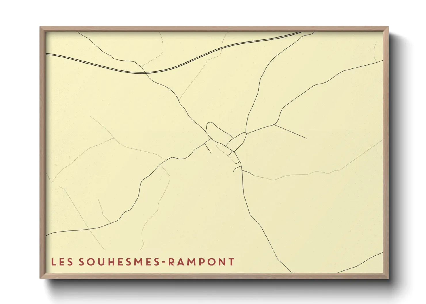 Une affiche de carte sur Les Souhesmes-Rampont