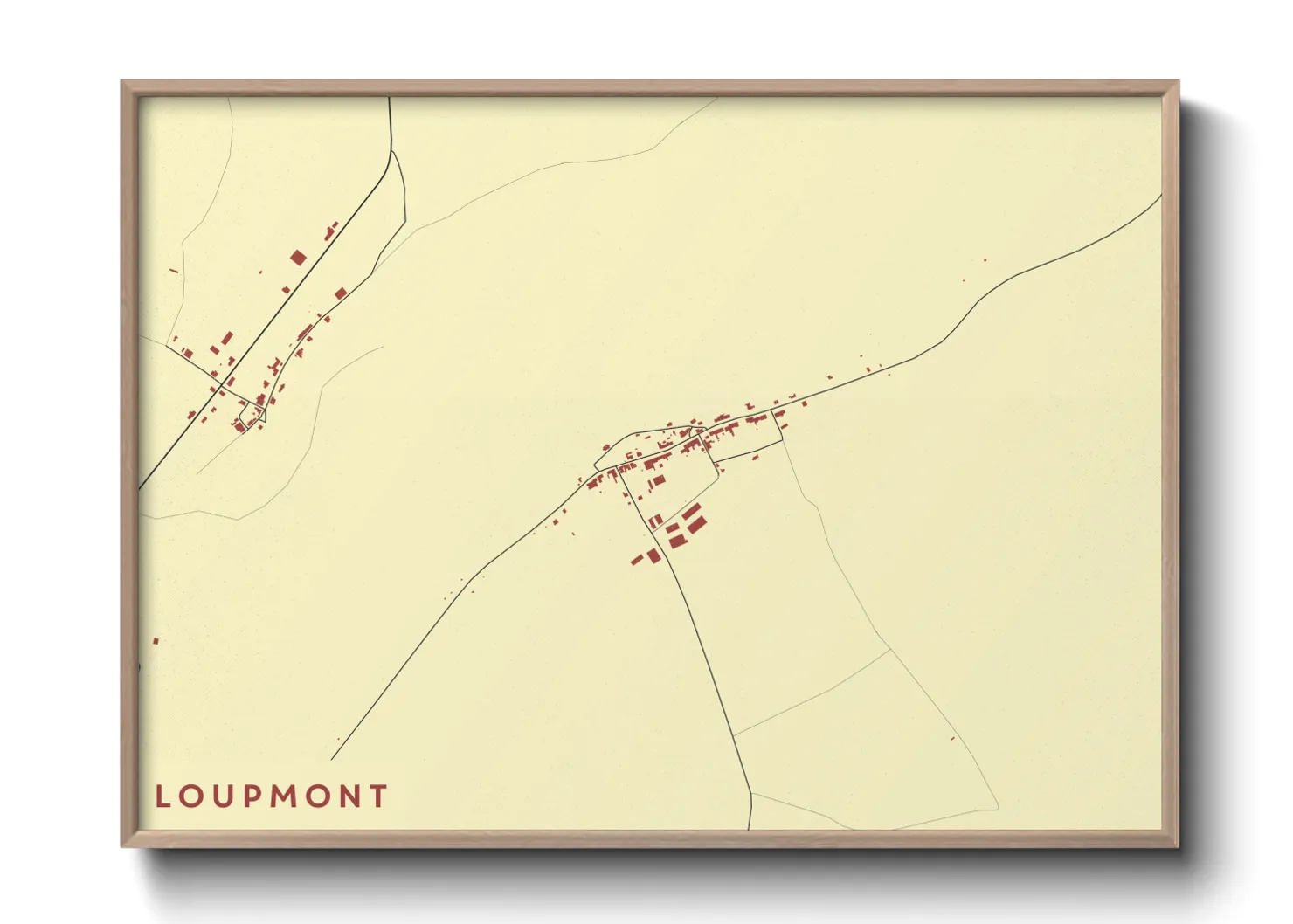 Une affiche de carte sur Loupmont