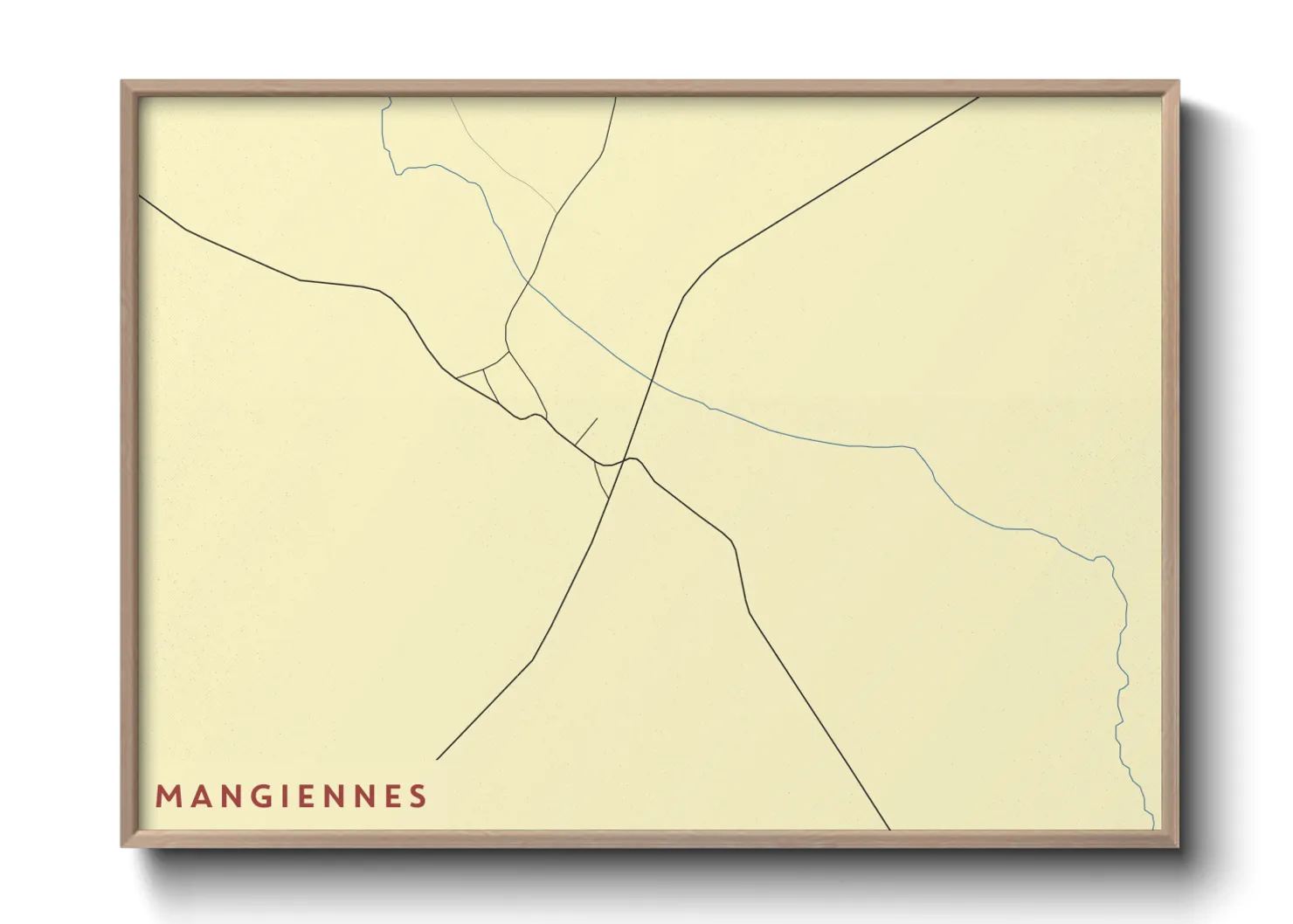 Une affiche de carte sur Mangiennes