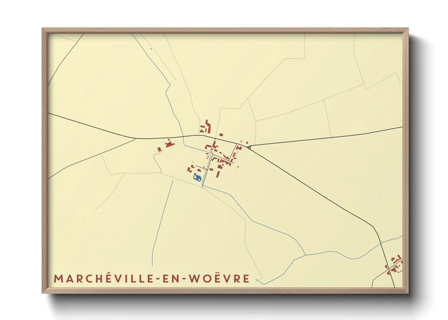 Une affiche de carte sur Marchéville-en-Woëvre