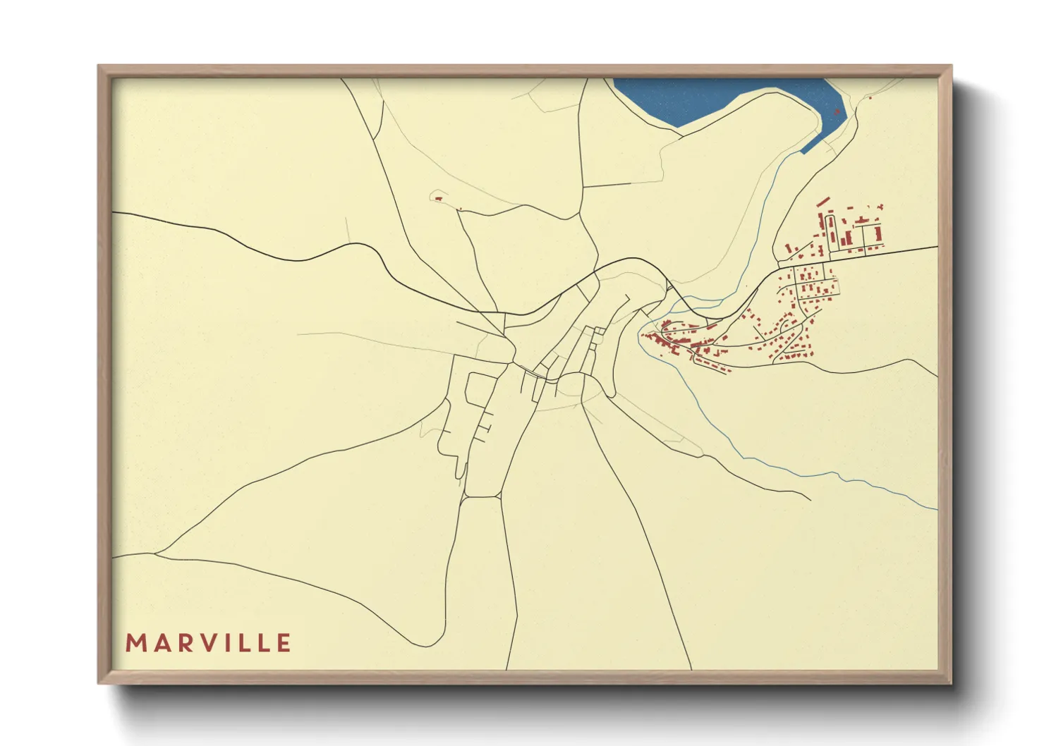 Une affiche de carte sur Marville