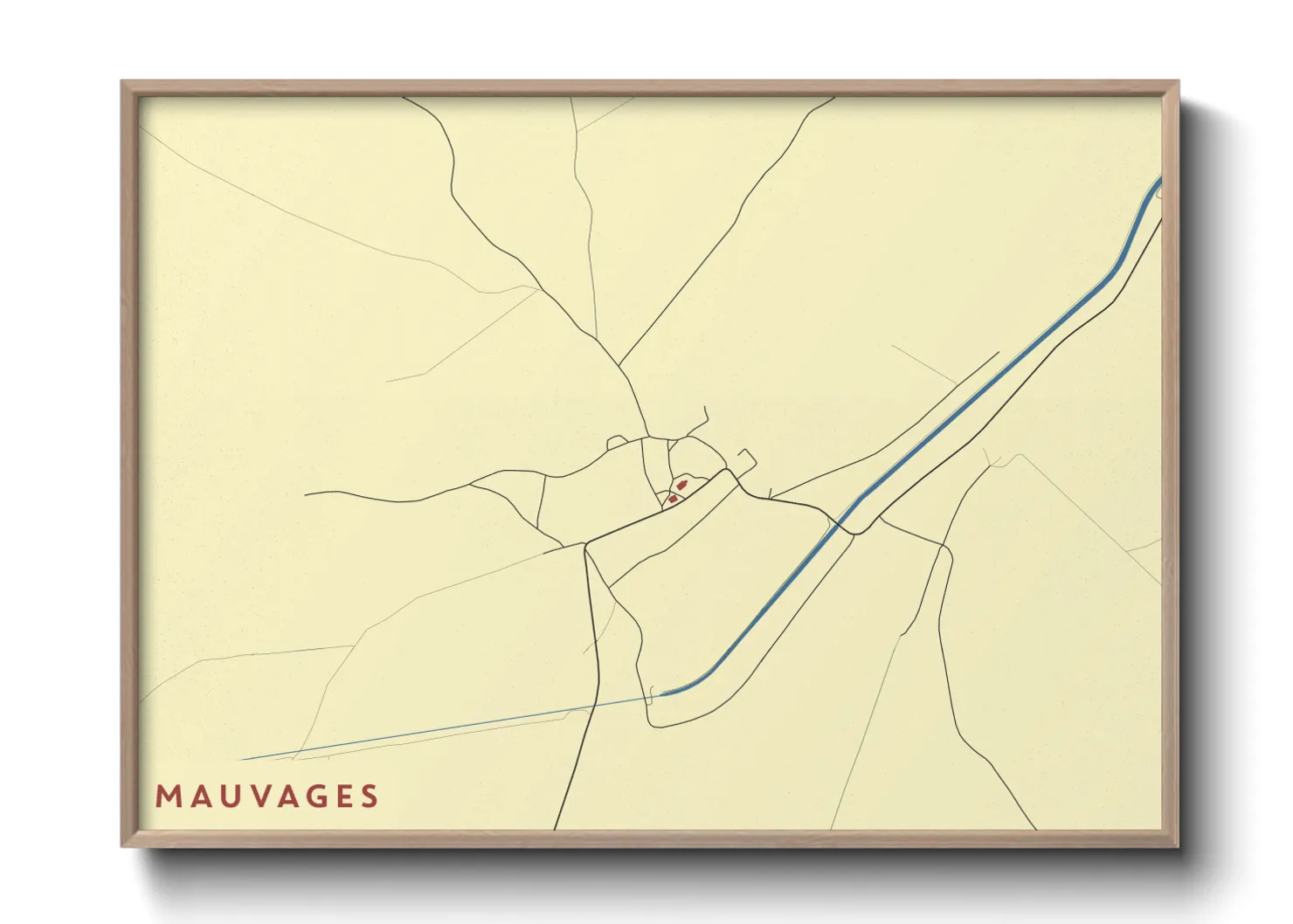 Une affiche de carte sur Mauvages