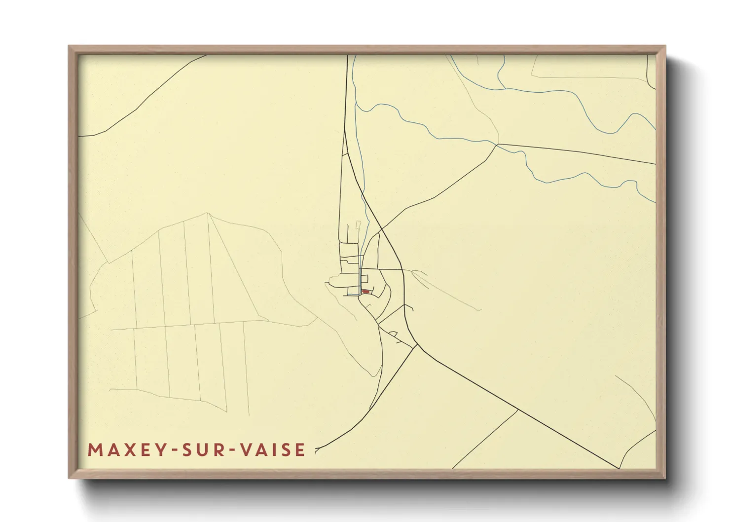 Une affiche de carte sur Maxey-sur-Vaise