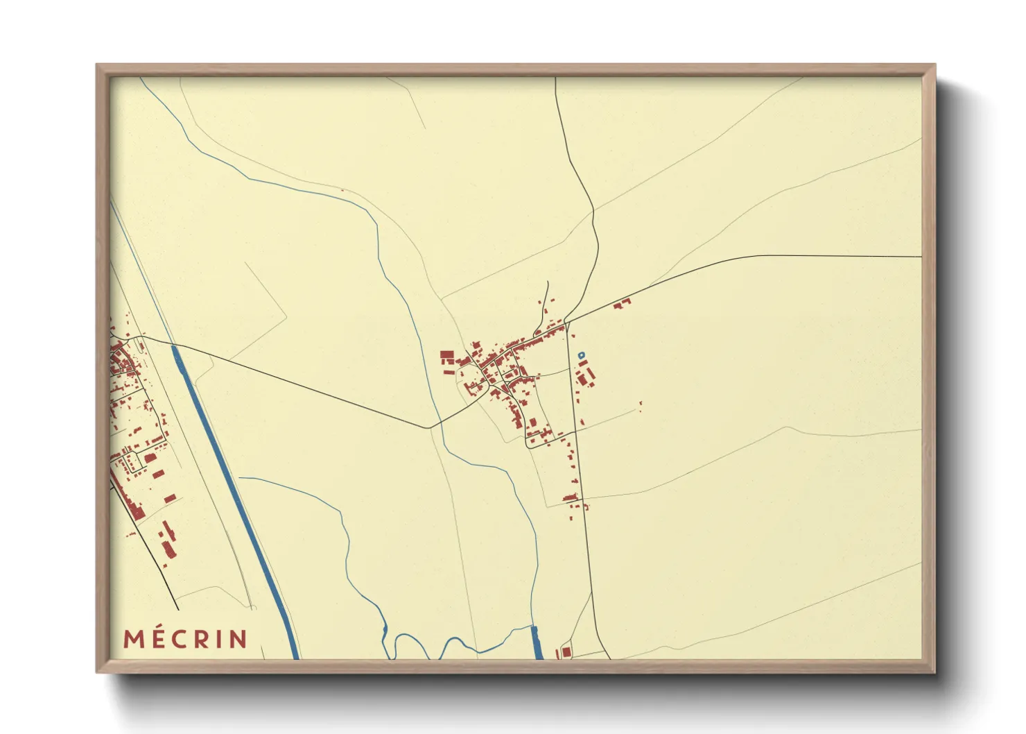 Une affiche de carte sur Mécrin