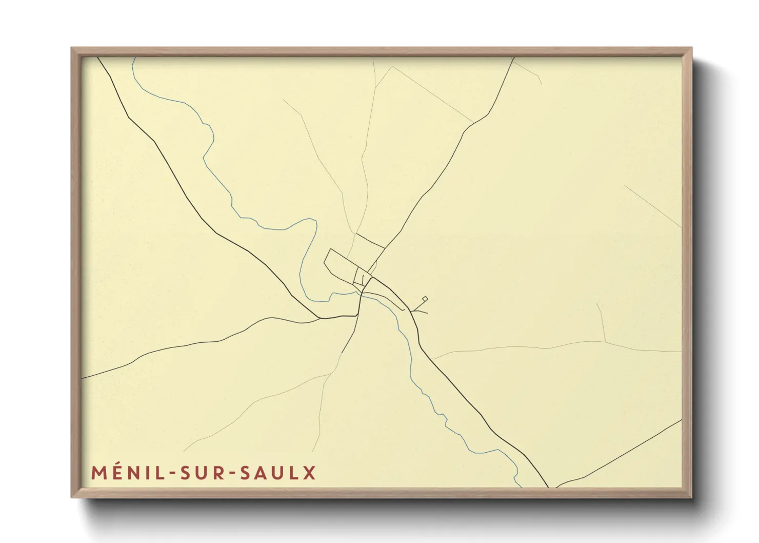 Une affiche de carte sur Ménil-sur-Saulx