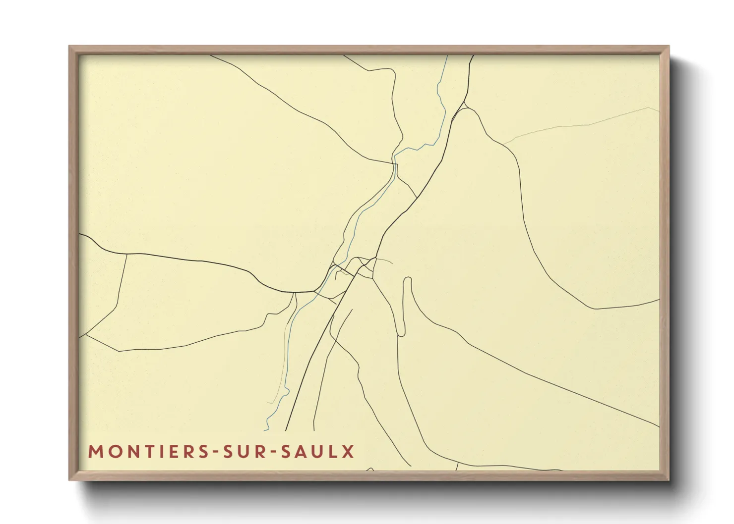 Une affiche de carte sur Montiers-sur-Saulx