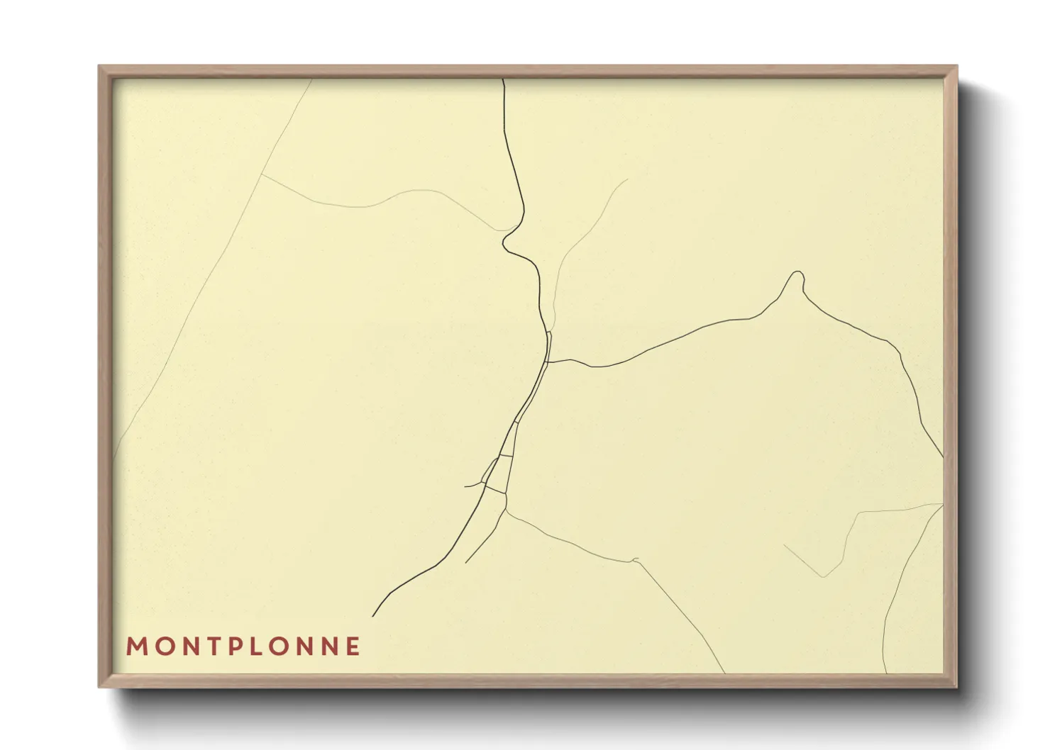 Une affiche de carte sur Montplonne