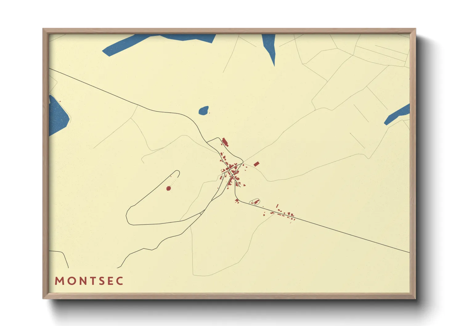 Une affiche de carte sur Montsec