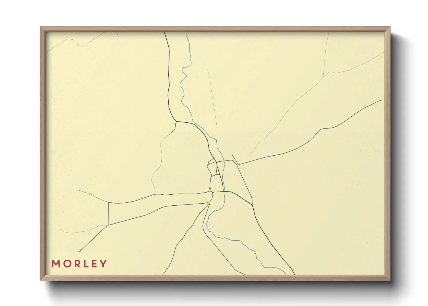Une affiche de carte sur Morley