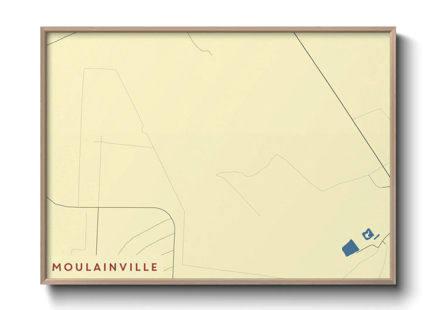 Une affiche de carte sur Moulainville