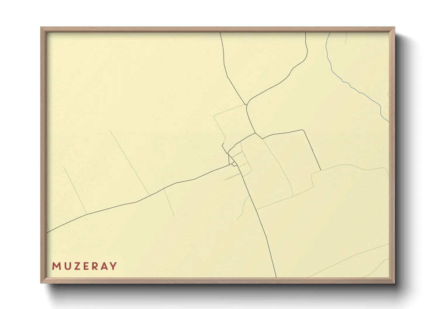 Une affiche de carte sur Muzeray