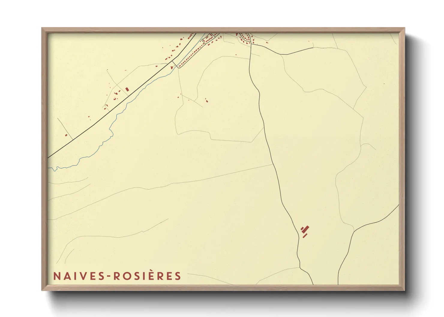 Une affiche de carte sur Naives-Rosières