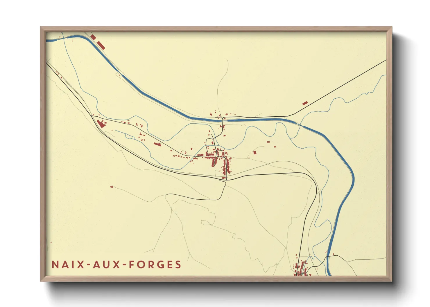 Une affiche de carte sur Naix-aux-Forges