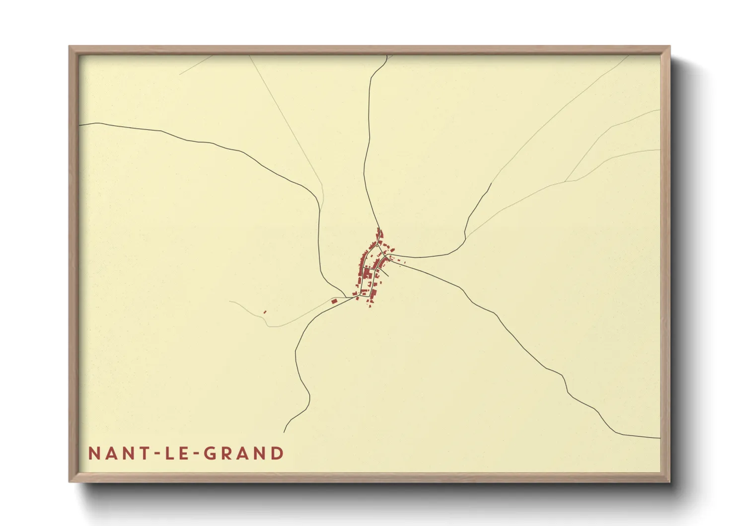 Une affiche de carte sur Nant-le-Grand