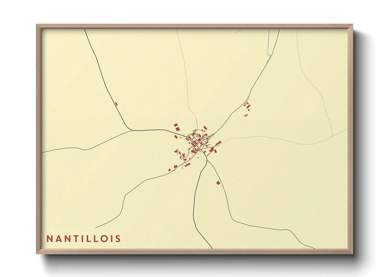 Une affiche de carte sur Nantillois