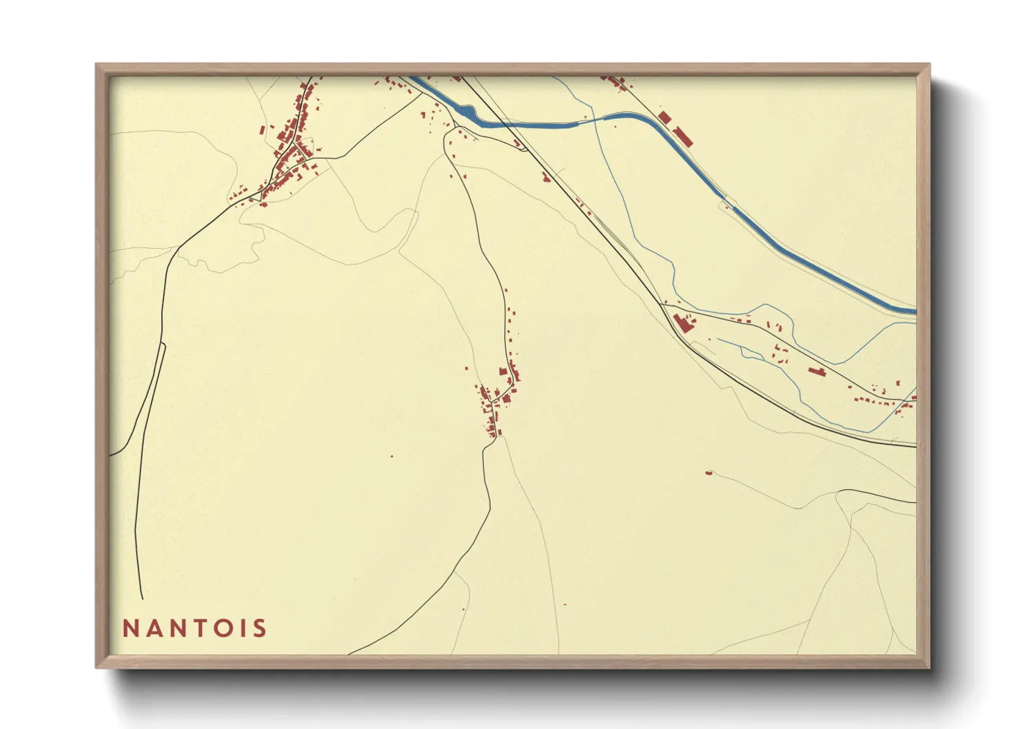 Une affiche de carte sur Nantois
