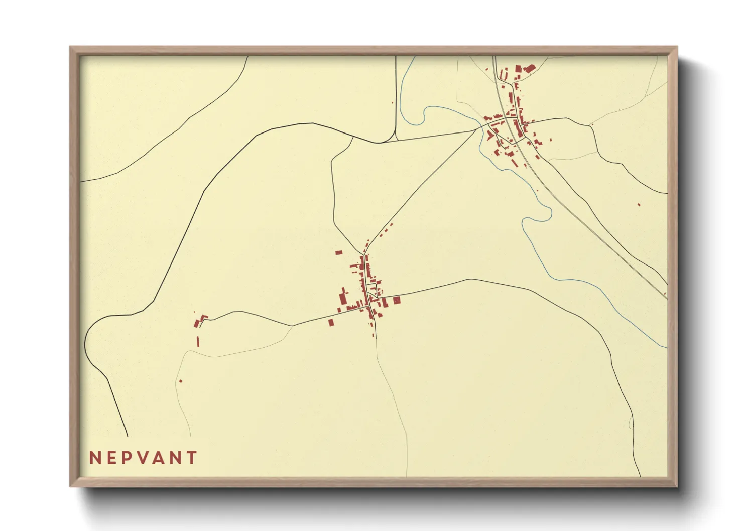 Une affiche de carte sur Nepvant