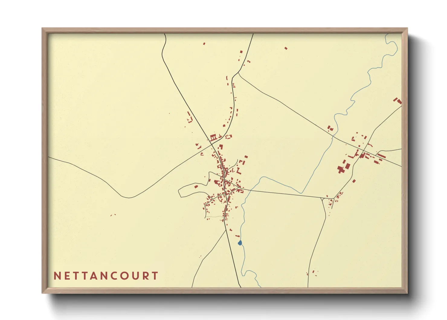 Une affiche de carte sur Nettancourt