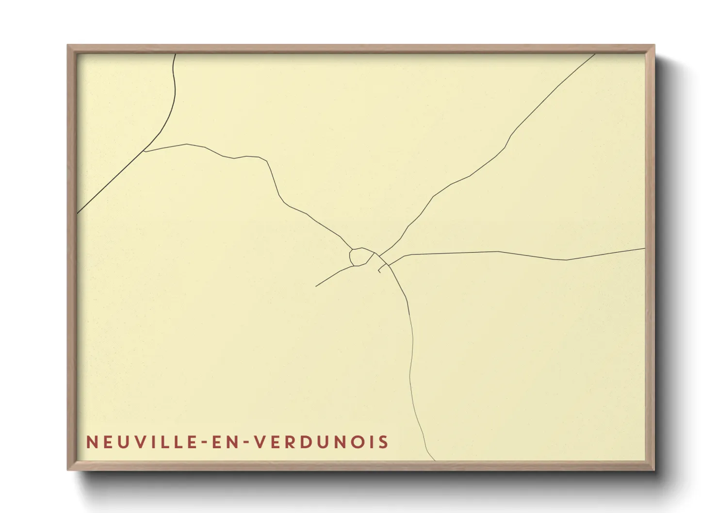 Une affiche de carte sur Neuville-en-Verdunois