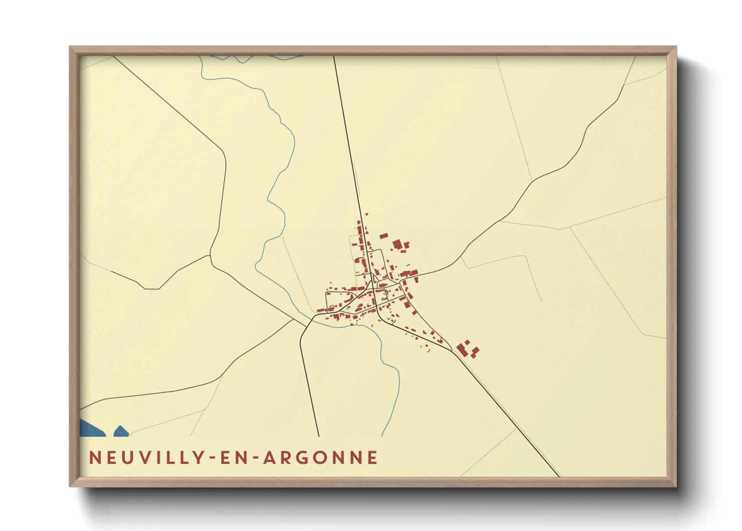 Une affiche de carte sur Neuvilly-en-Argonne