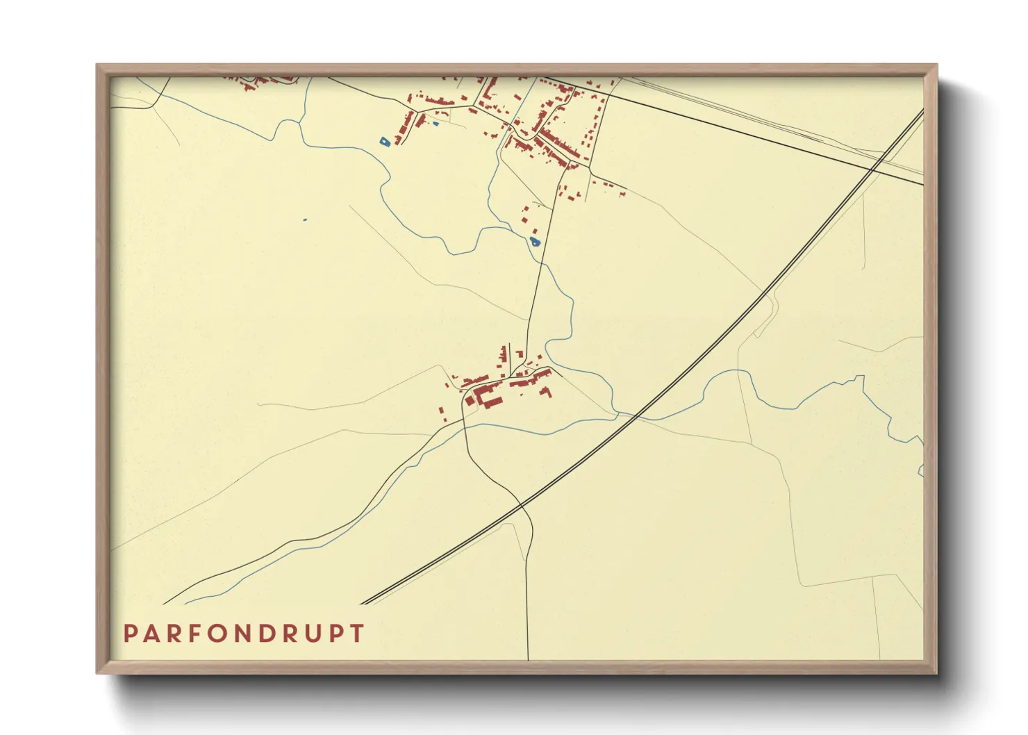 Une affiche de carte sur Parfondrupt
