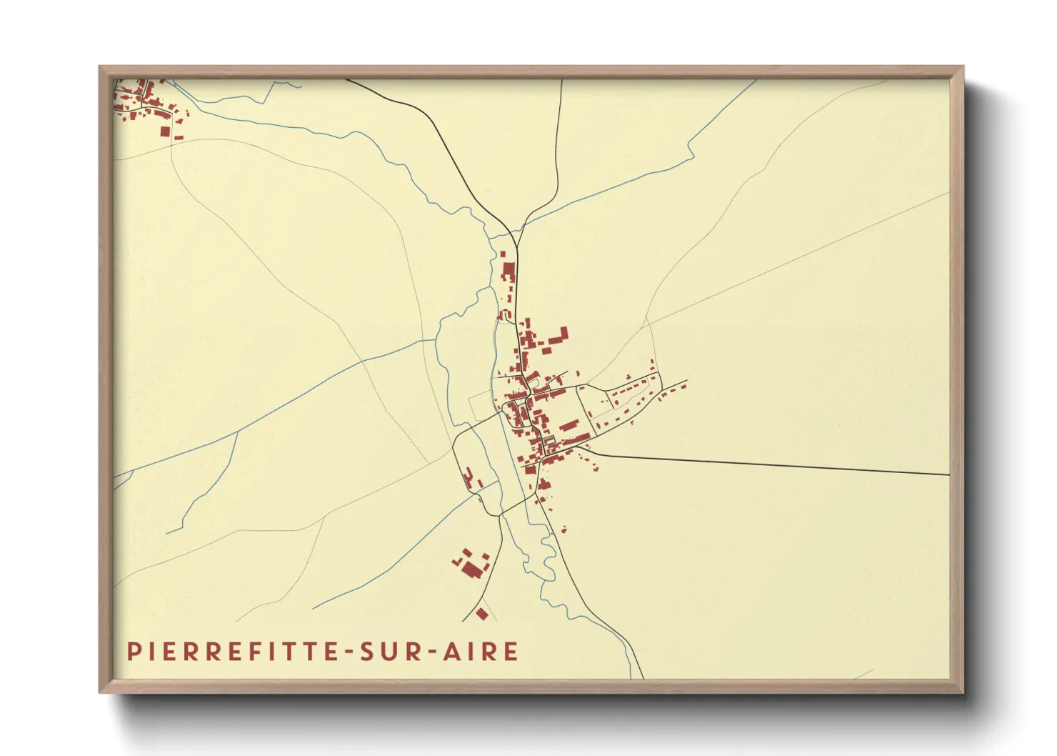 Une affiche de carte sur Pierrefitte-sur-Aire