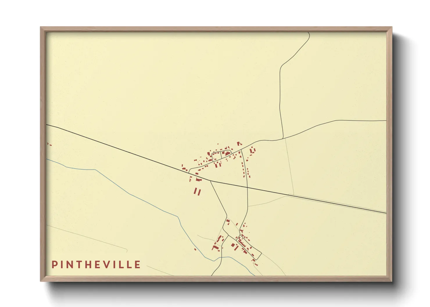 Une affiche de carte sur Pintheville