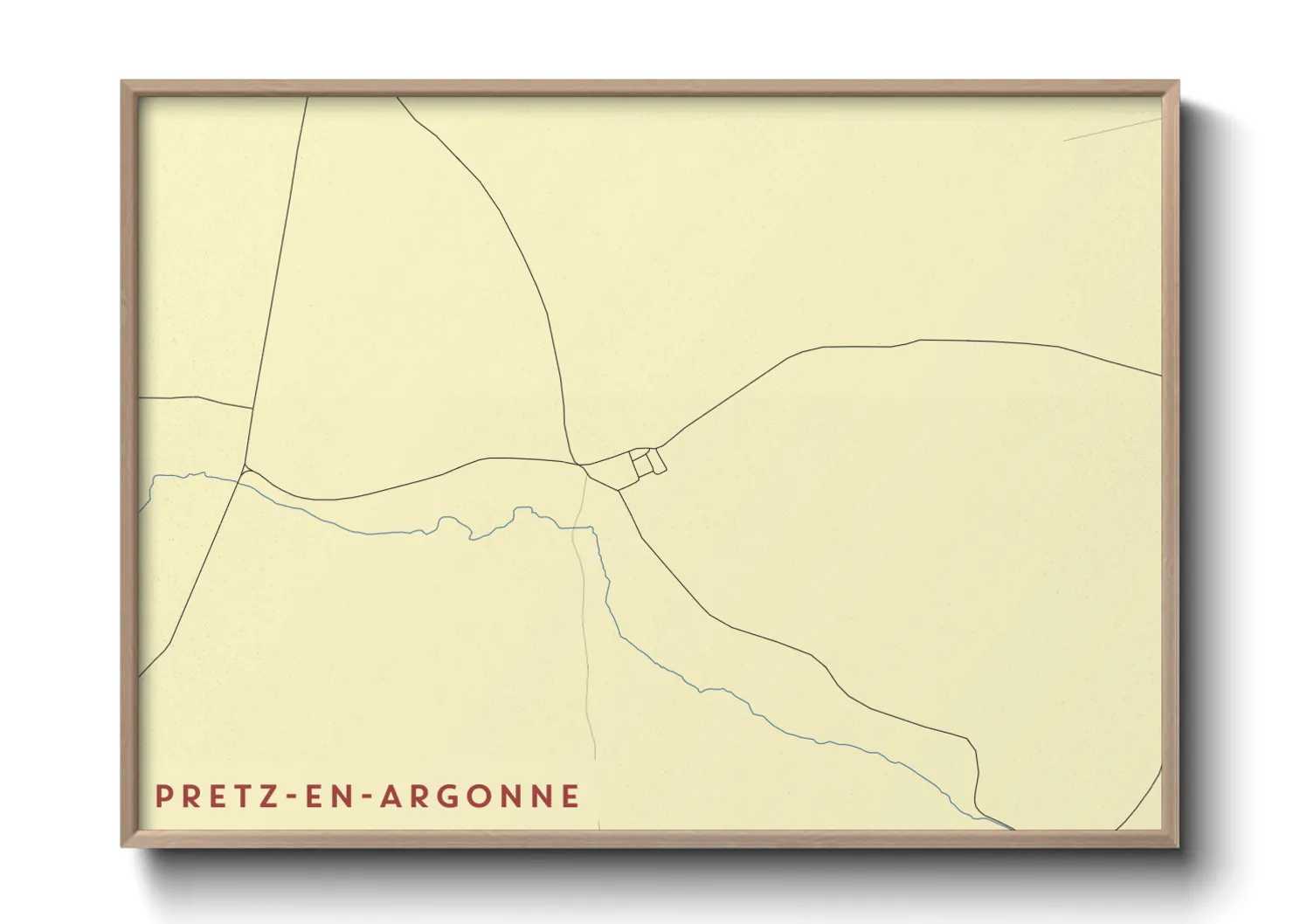Une affiche de carte sur Pretz-en-Argonne