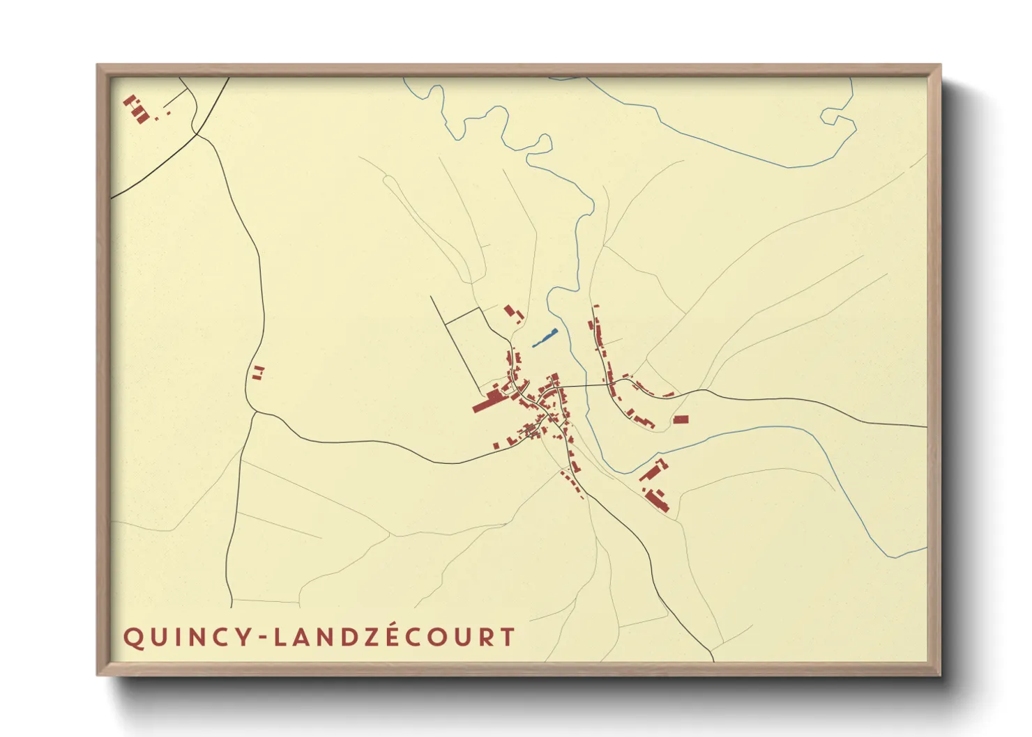 Une affiche de carte sur Quincy-Landzécourt