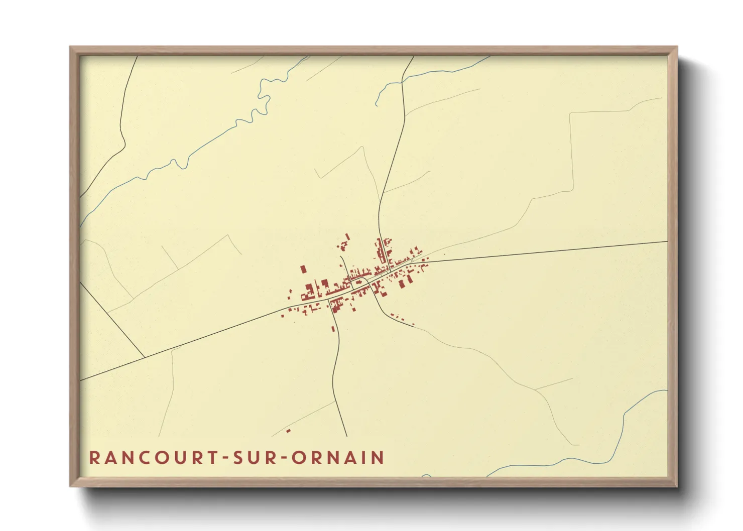 Une affiche de carte sur Rancourt-sur-Ornain