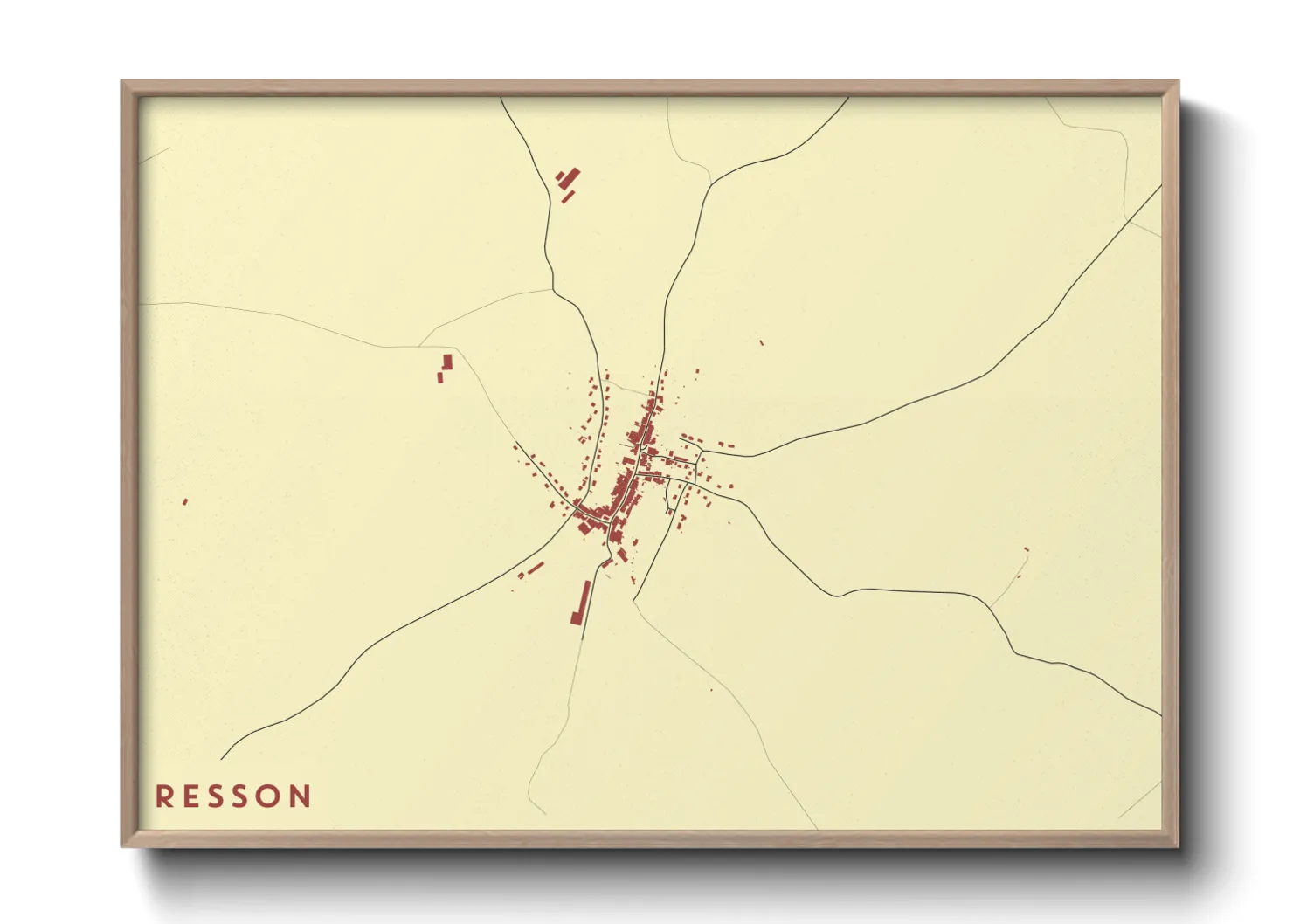 Une affiche de carte sur Resson