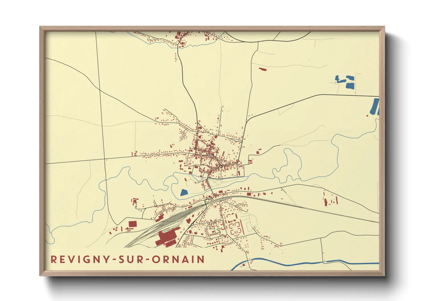 Une affiche de carte sur Revigny-sur-Ornain