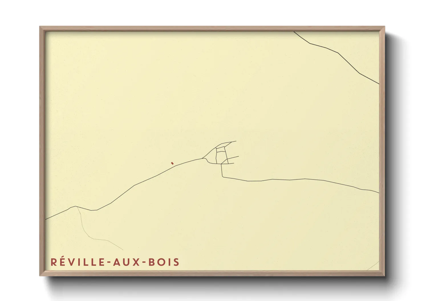 Une affiche de carte sur Réville-aux-Bois