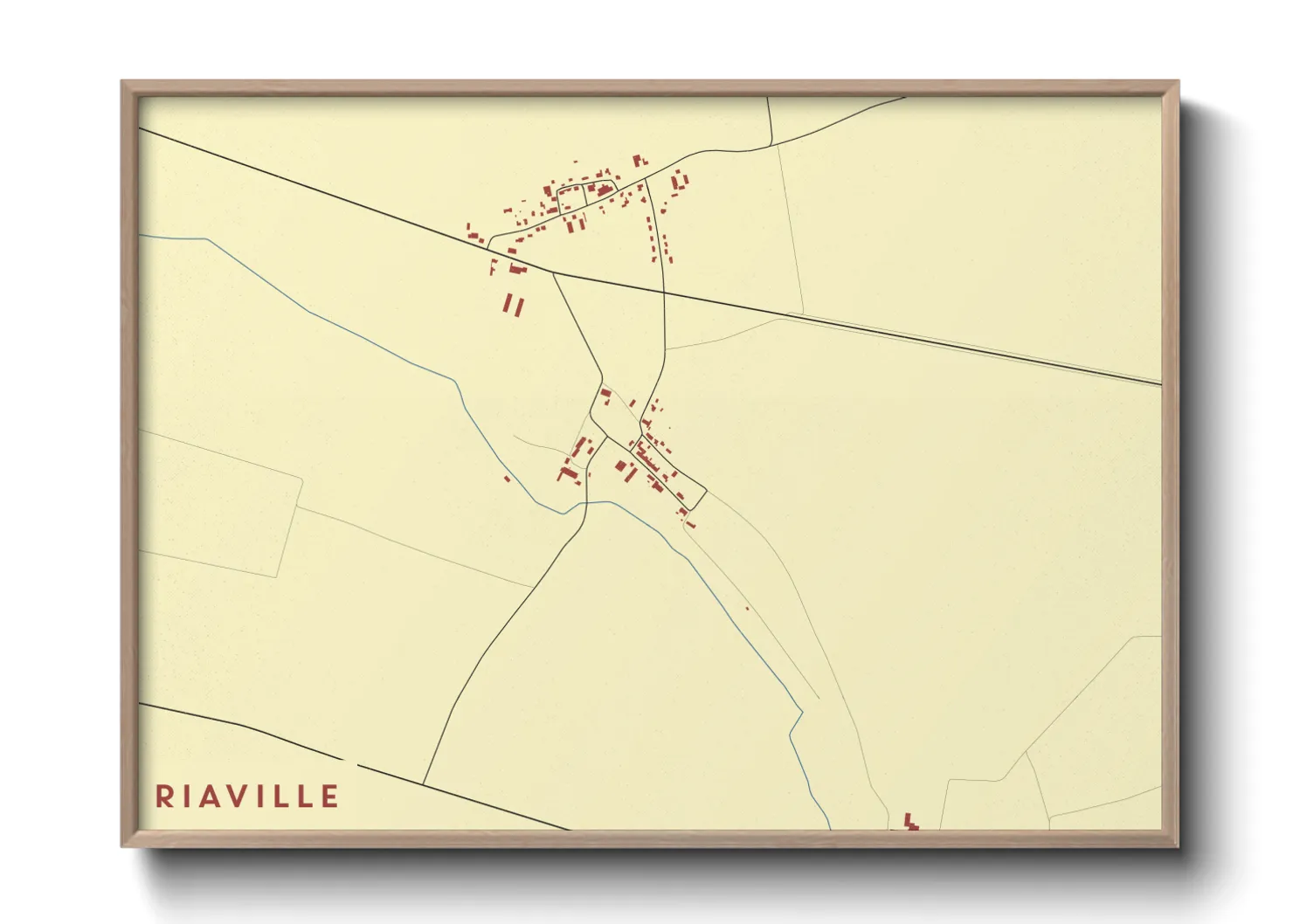Une affiche de carte sur Riaville
