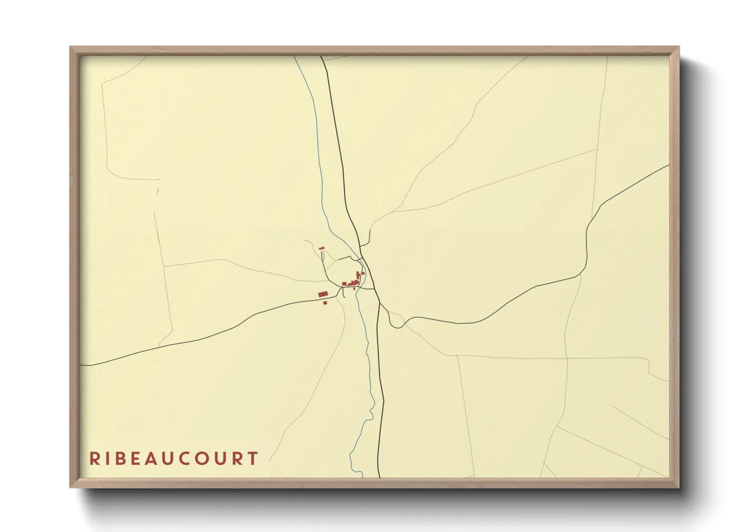 Une affiche de carte sur Ribeaucourt