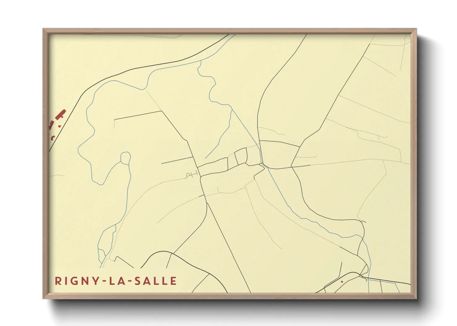 Une affiche de carte sur Rigny-la-Salle