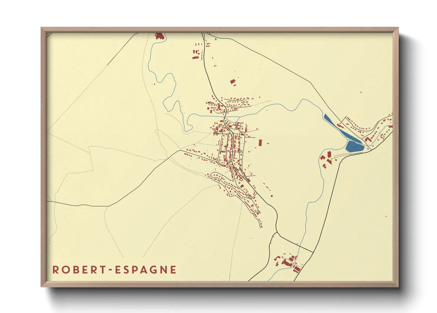 Une affiche de carte sur Robert-Espagne