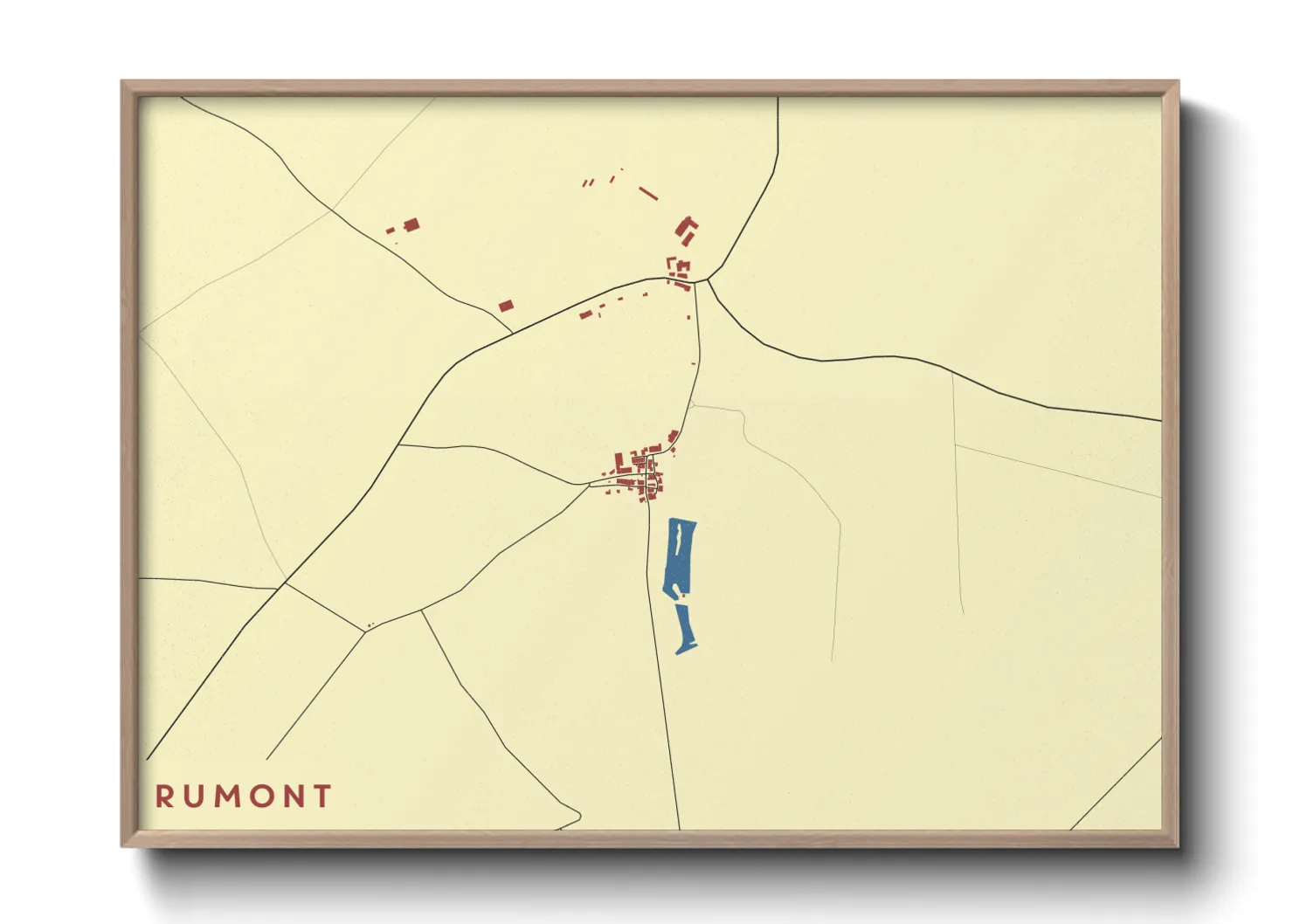 Une affiche de carte sur Rumont