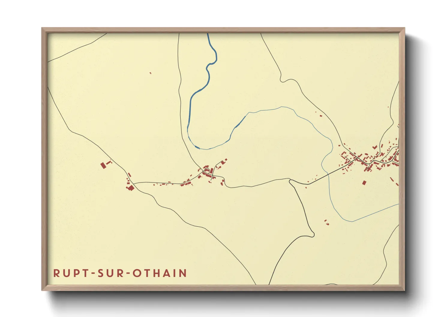 Une affiche de carte sur Rupt-sur-Othain
